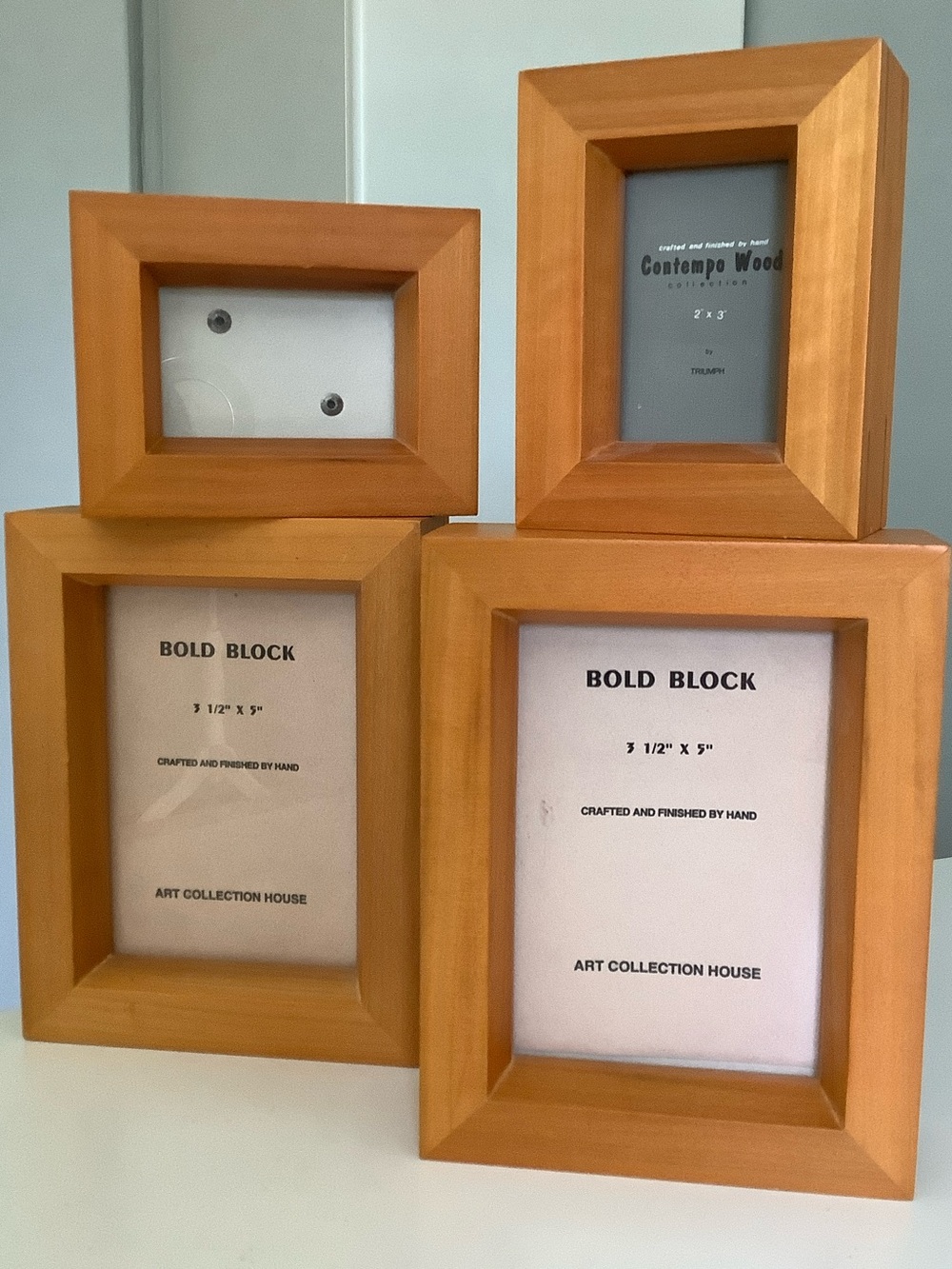 Wood Photo Frame Set - Natural Brown